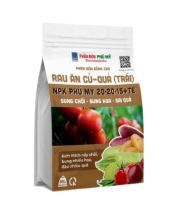 Phân NPK Phú Mỹ 20-20-15+TE Rau ăn củ quả - Gói 500gram