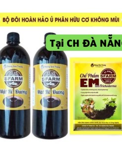 Combo 1 túi chế phẩm EM Sfarm 200gr và 2 chai mật rỉ đường Sfarm 1 lít - Tại CH Đà Nẵng