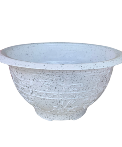 Chậu Trống Đồng giả đá trồng cây hoa kiểng - Màu Trắng (DM)