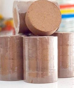 Mùn dừa ép bánh tiện lợi dạng tròn đã qua xử lí - 450gr